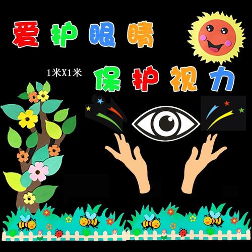 爱护眼睛保护视力主题黑板报中小学幼儿园爱眼护眼教室墙贴