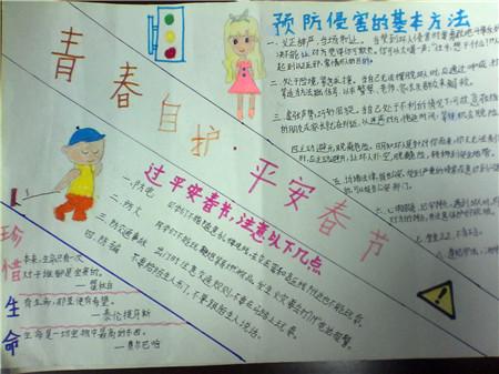 澄阳小学开展青春自护平安春节手抄报活动