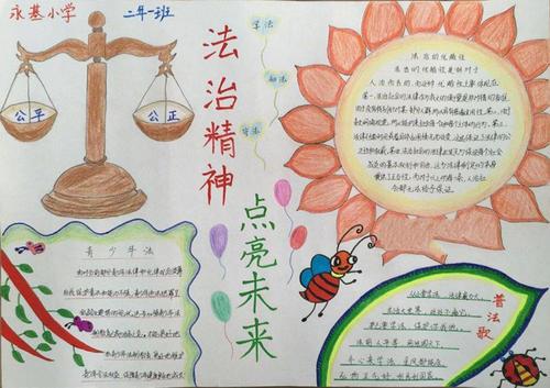 中学生相关法律及规定普法专题手抄报 有关法律的手抄报-蒲城教育文学