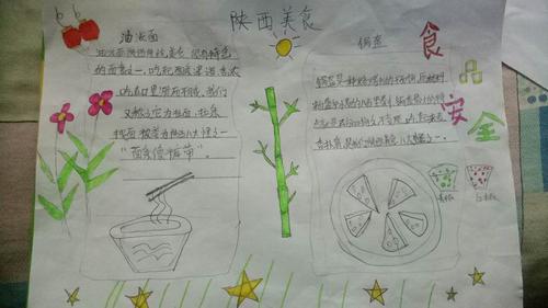二年级中国美食手抄报 写美篇  今天我们学习了《中国美食》一课