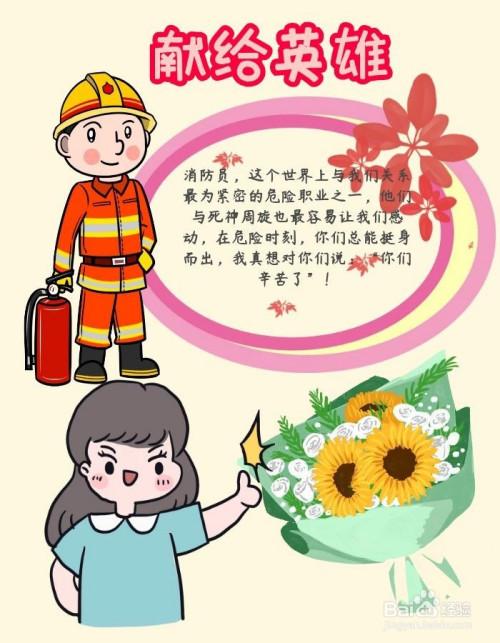 中间添加上文字内容祝福语送给消防员的贺卡做好了