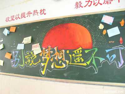 走进高三黑板报水彩高中教师节为主题的黑板报图片高中生创意水彩黑板
