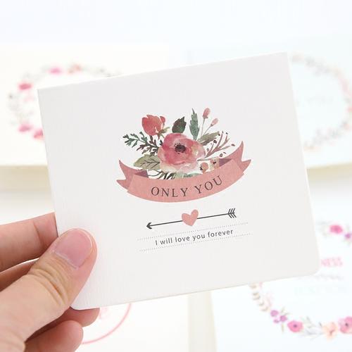 日韩唯美创意折叠贺卡感恩感谢节日生日结婚礼物卡片礼品卡明信片双