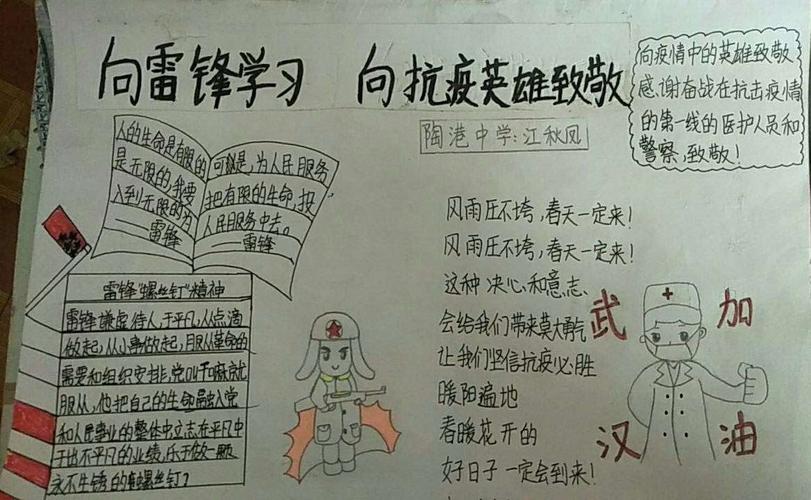 手抄报活动 写美篇  雷锋是和平时期青年的楷模雷锋精神是我们中华