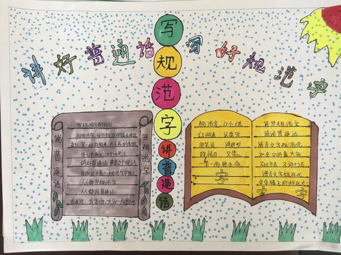 酒泉市东苑学校三年级3班全民书写规范字手抄报作品展