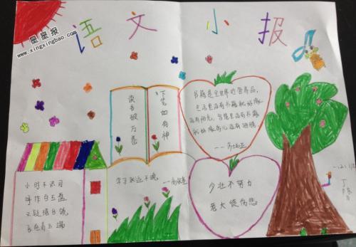 小学一年级漂亮的手抄报图片诗歌天地-一年级简单语文手抄报图片小