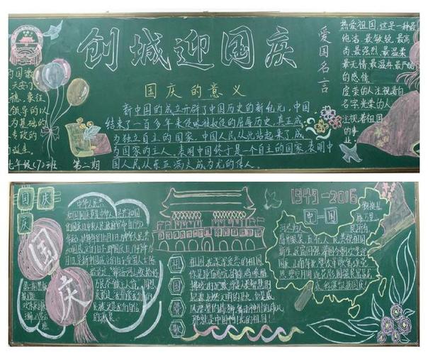 黄山文峰学校初中新闻初中部举行爱祖国 迎国庆主题黑板报评比