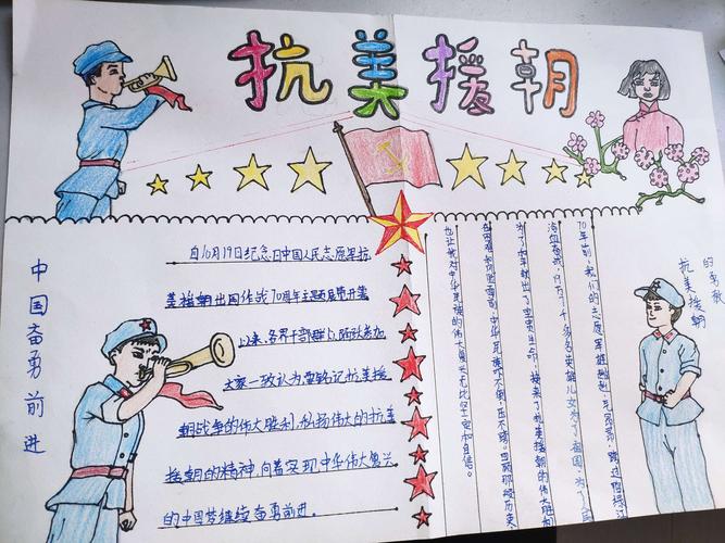 东昌路小学四年级十二班抗美援朝优秀手抄报作品展