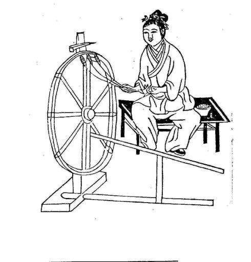 古代织布机 卡通图片