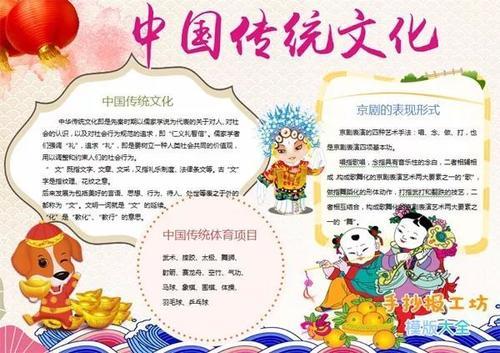 宣扬传统文化手抄报 传统文化手抄报-蒲城教育文学网