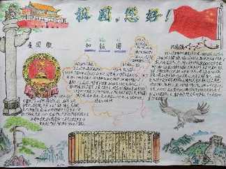祖国的手抄报国庆节前后学校组织开展了手抄报作文绘画等比赛活动