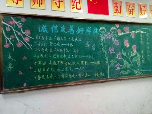 诚信主题黑板报    为弘扬中华民族诚实守信的传统