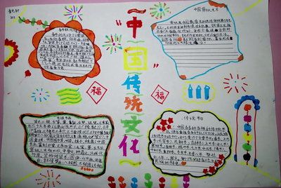 关于中国传统文化的英文手抄报 中国传统文化手抄报嵩山的中国文化的