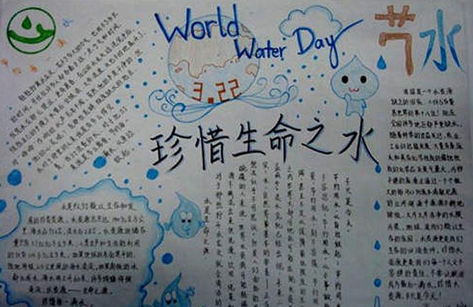 世界节水日手抄报图片简单