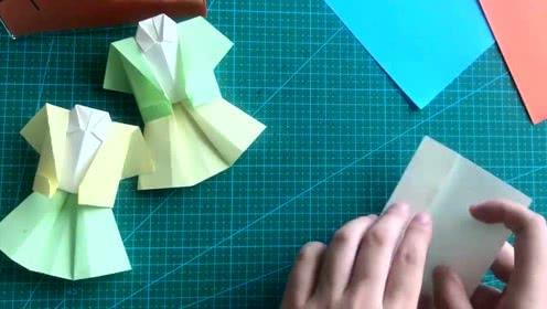 手工折纸教程 教你折漂亮的西装小套裙 非常得帅气 折法简单易学
