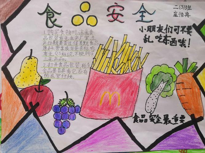 福民巷小学食品安全手抄报优秀作业