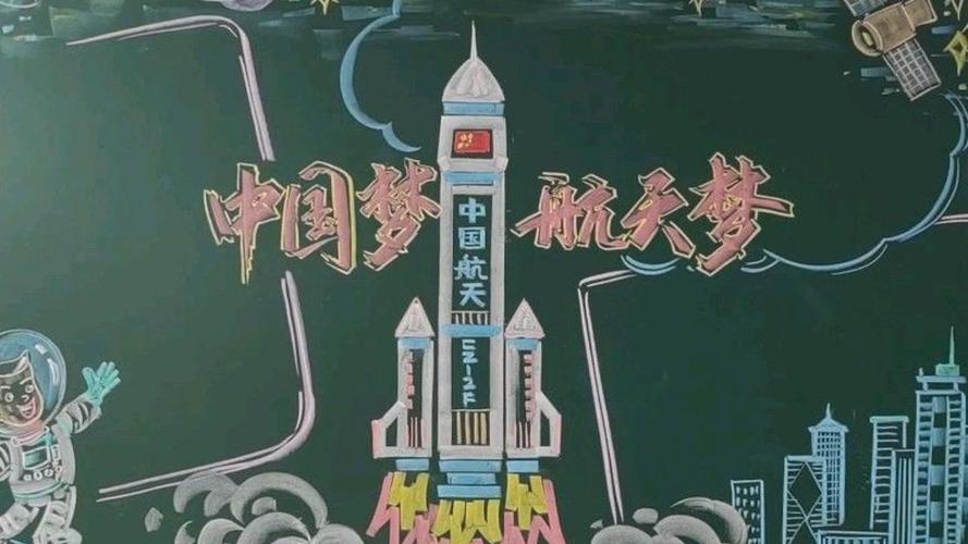 中国梦航天梦黑板报和报纸有的一拼吗