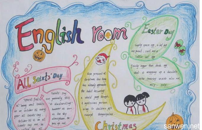 学生学习英语要对英语有兴趣才能学好而做英语手抄报可以培养学生的