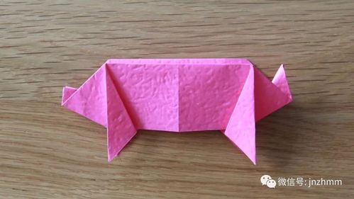 一张纸折头可爱的粉红猪小朋友都喜欢的折纸