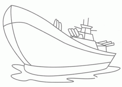 中国巡洋舰简笔画图片