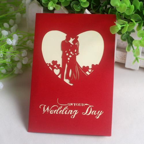 代写祝福语创意3d立体贺卡甜蜜的婚礼结婚婚庆礼物新婚卡片