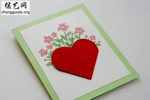 两款情人节或生日纸折心形贺卡的折法图解纸的折法