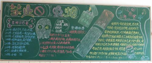 《上海市公共场所控制吸烟潜江德风学校-四月诚实守信黑板报小学部