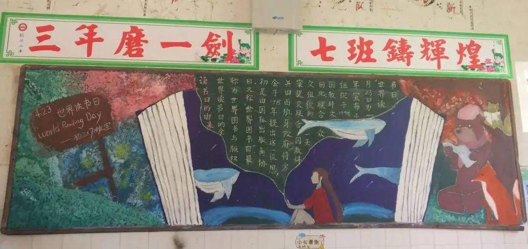 临川二中初三年级世界读书日黑板报优秀作品展示