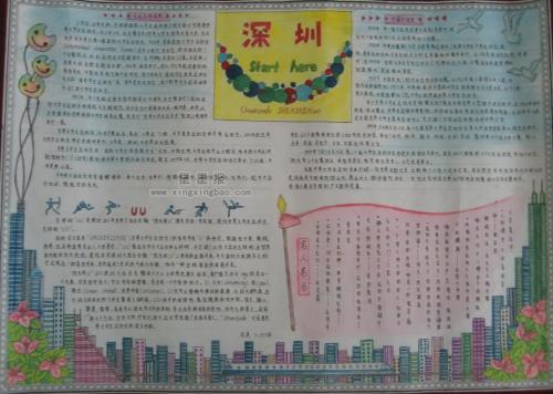 深圳经济建立四十周年的手抄报十周年校庆手抄报