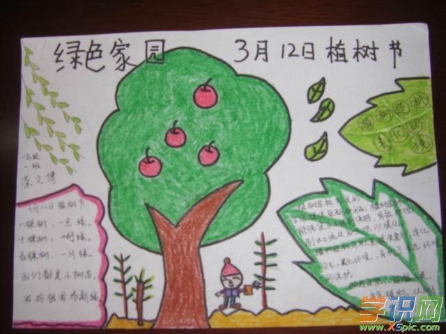 学识网 语文 手抄报 环保手抄报     植树造林绿化大地是荫及后代