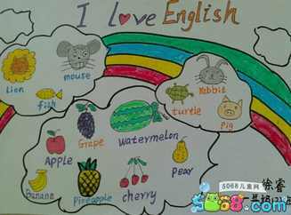 四年级水果单词的英语手抄报四年级英语手抄报