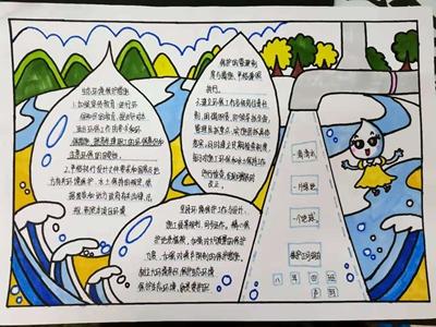 珍爱河湖保护环境 郑州市第107初级中学手抄报展评 - 学生活动