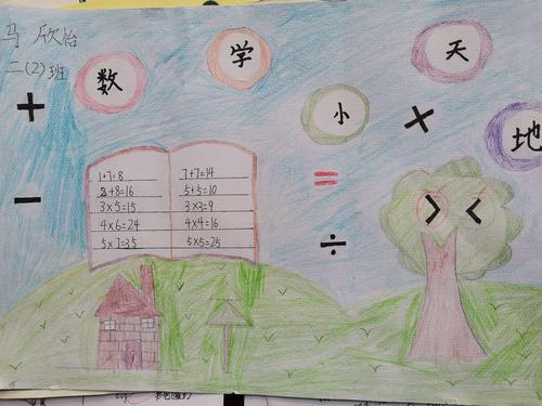 走进数学王国探索数学之美延安枣园小学二年级数学组手抄报活动