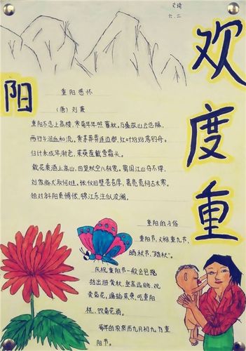 重阳节的手抄报1今天是农历九月初九重阳节俗称敬老节.