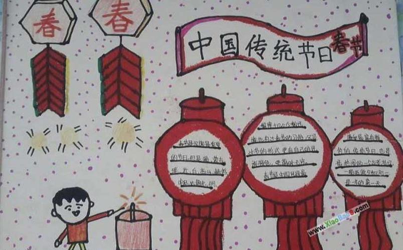手抄报 写美篇  中华传统节日形式多样内容丰富是中华民族悠久历史