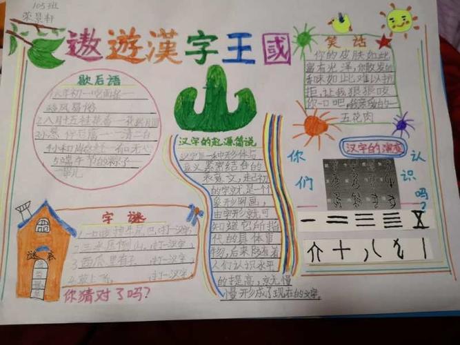 有趣的汉字手抄报 写美篇         为了培养同学们对生活的热爱