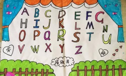 小学三年级英语手抄报26个英文字母3