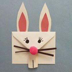 兔子信封的制作方法 兔子信封手工制作教程061贺卡卡纸信封折