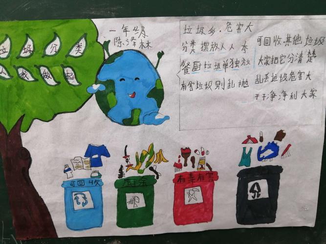 保护环境--垃圾分类手抄报争做环保小先锋--恒昌店巷小学假期垃圾分类