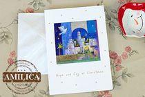 节日祝福纪念卡片中 design童话城堡圣诞节新年贺卡 英国名品ling