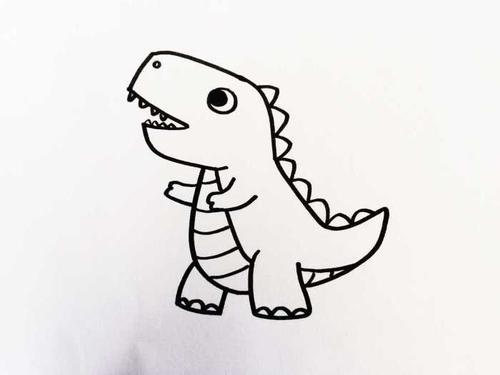 食草恐龙简笔画姐姐图片