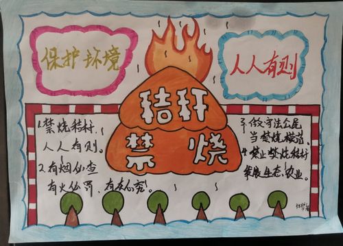以手抄报的形式向学生和家长宣传使村民提高警惕防火灾与未然.