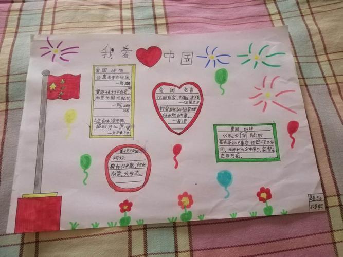 2020书香假期线上爱国手抄报征集活动给每一个中国娃按一颗中国心.