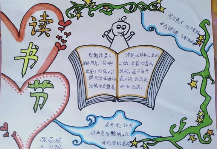 读书日儿童二年级手抄报 读书日手抄报-蒲城教育文学网