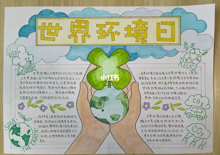 09世界环境日手抄报保护环境地球日植树