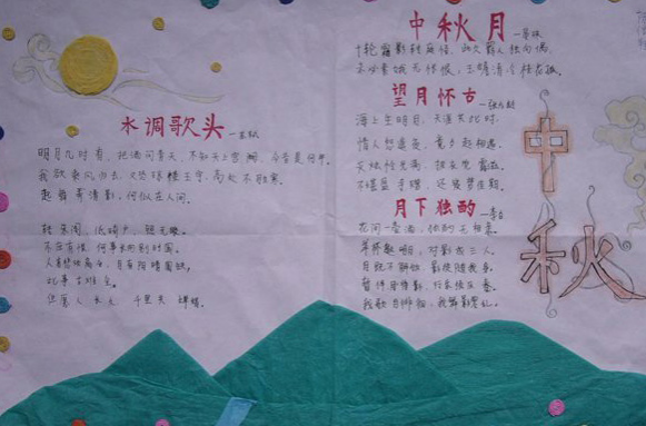 生活知识 节日知识 中国传统节日 中秋节 团圆的中秋节手抄报图片