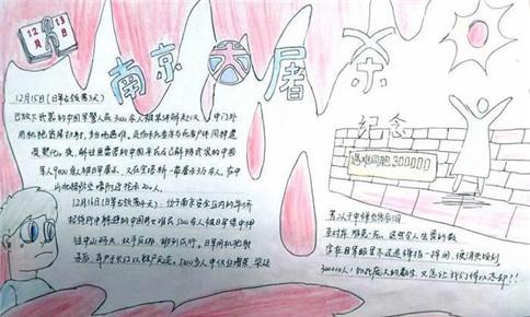 13国家公祭日南京大屠杀手抄报简单绘画字少