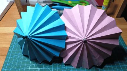 手工折纸教程纸伞手工折纸教程折纸可以撑开的纸伞儿童手工折纸大全