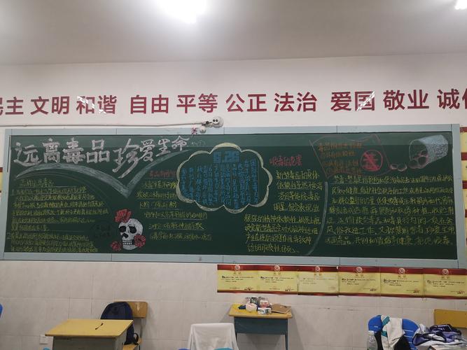 健康人生 绿色无毒|海南中学三亚学校开展禁毒教育黑板报评比活动