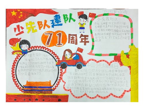 庆祝中国少年先锋队建队71周年手抄报比赛和红领巾小达人少先队